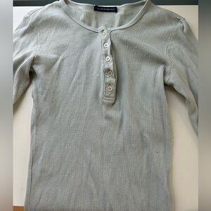 Brandy Melville light green long sleeve button down ( barely worn)